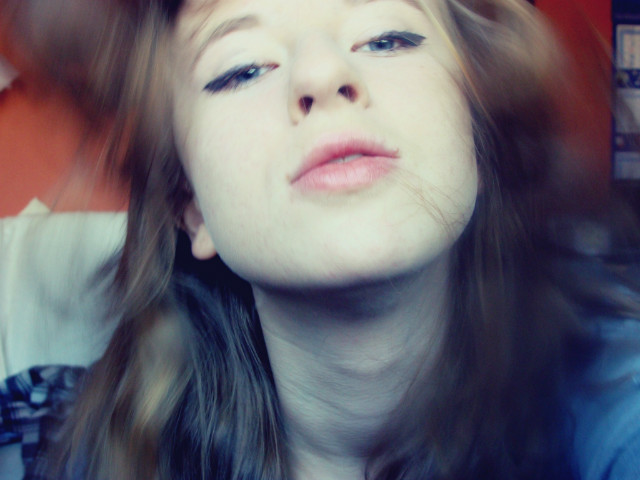 i whip my hair back and forth XD