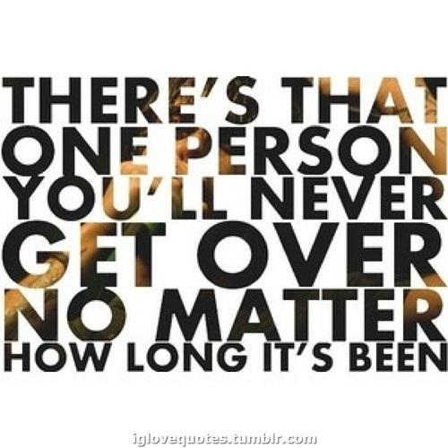 it's hard to forget someone...