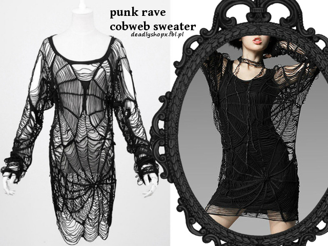 punk rave cobweb sweater