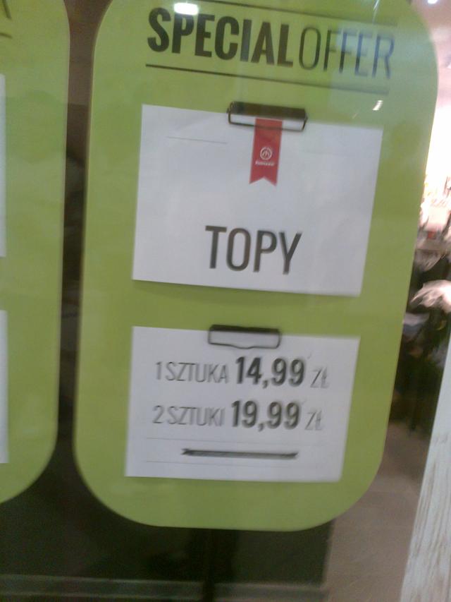 Topy Promocja w Galerii :D 