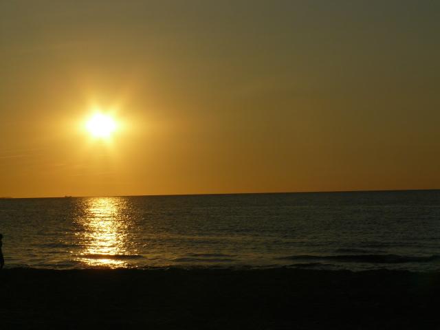 Sunset. 