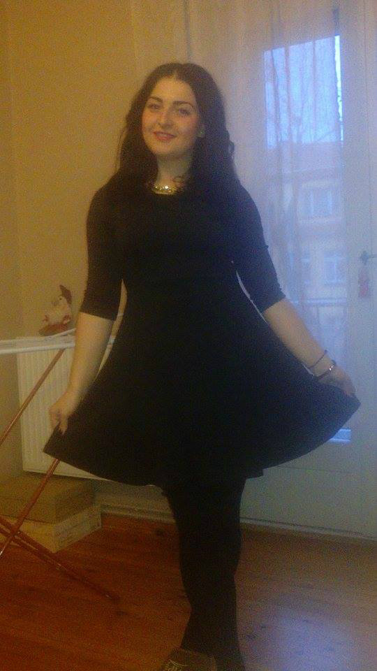 #girl #black #dress #holiday