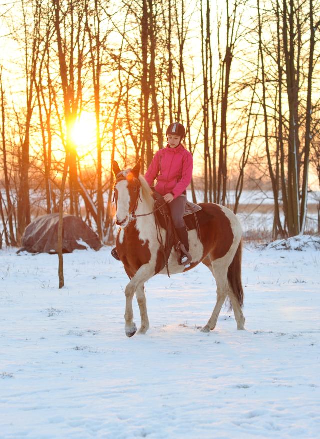 winter sunset.