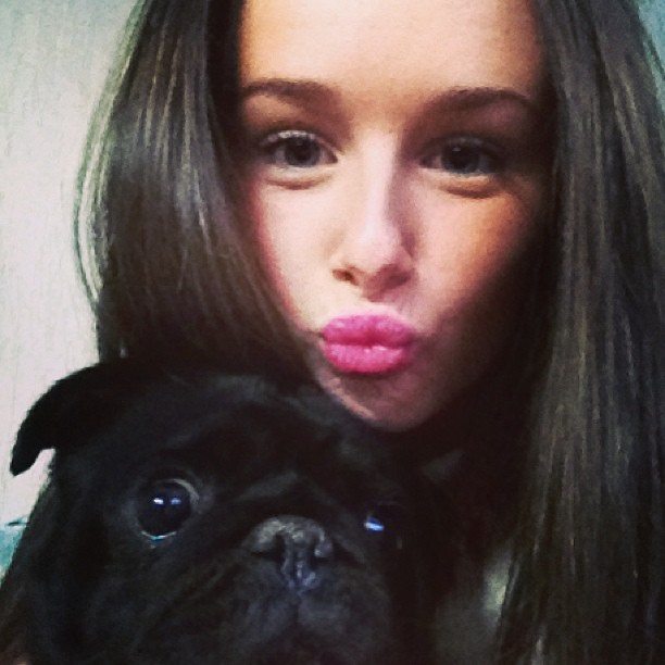 kiss dog.