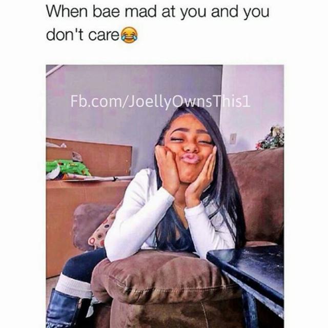 When he's mad haha 