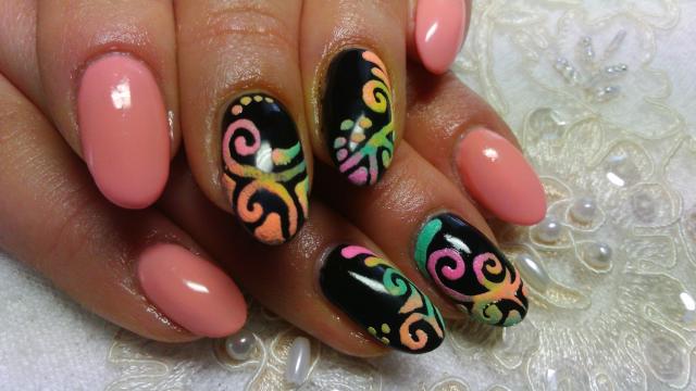 nail art, semilac, zdobienie paz