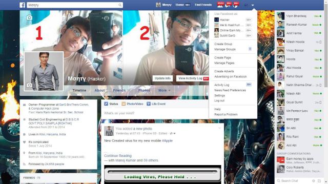Ohhhh see my facebook......