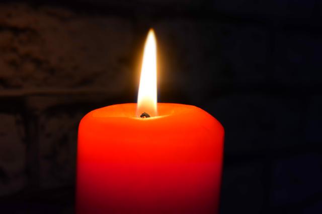 Lovely, romantic candle at night
