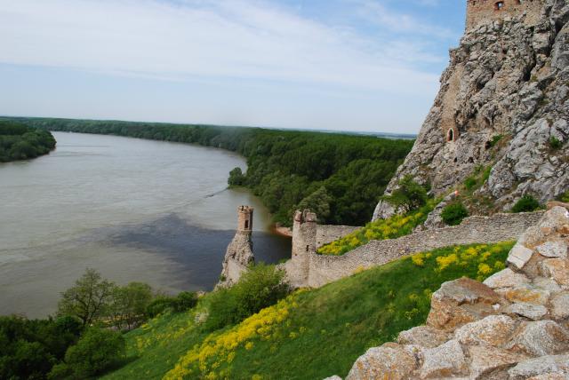 Zamek Devin. Widok na Dunaj