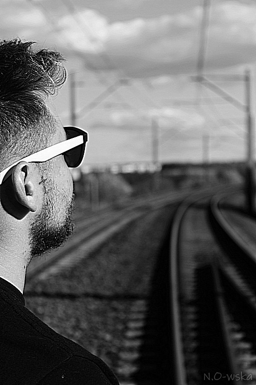 Man in black